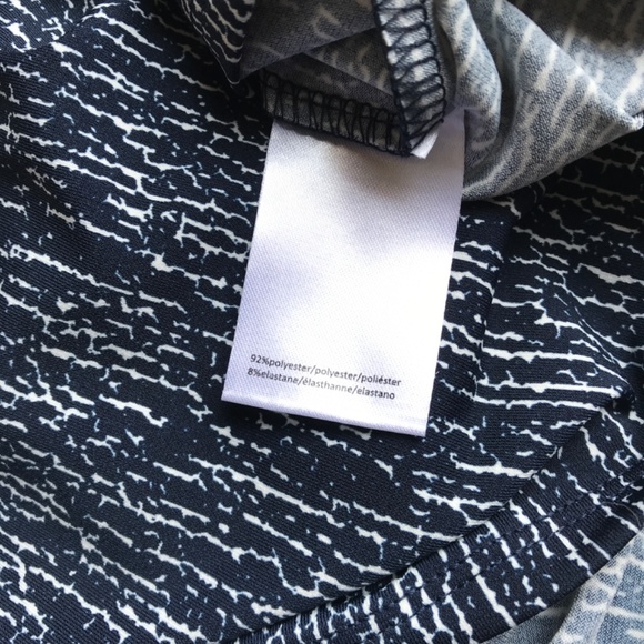 NWT. H BY HALSTON sleeveless blue and white dress, size Medium. New with Tags. - Picture 6 of 6